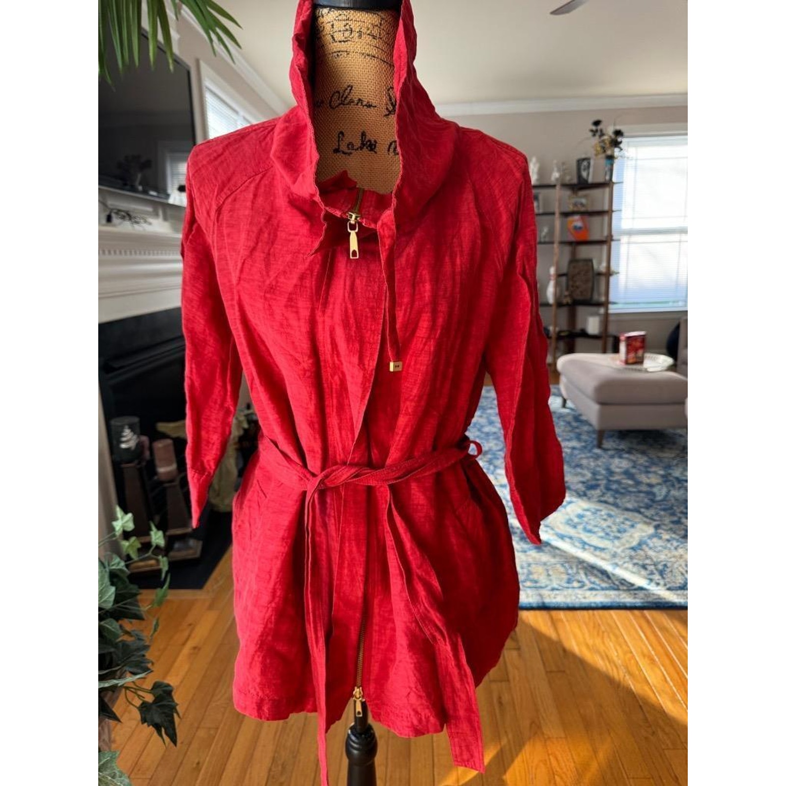 Lafayette Linen Zip Front Jacket Size 12 (Ja200